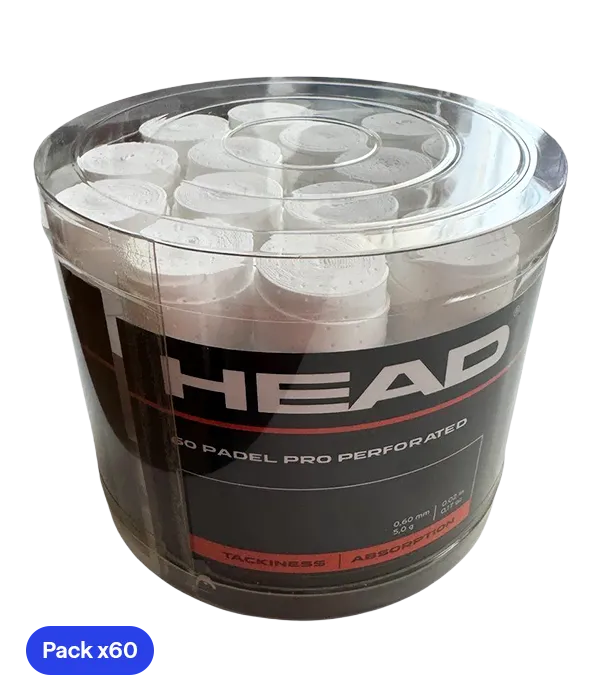 Tambor Overgrips HEAD Padel Pro Perforado White (x60)