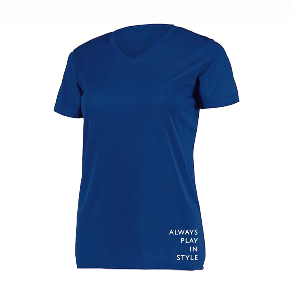 Picckleball Bella Short Sleeve V-neck Tee Navy