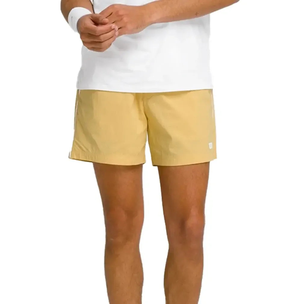 Men's 6 inch Unlined Volley Tennis Shorts Golden