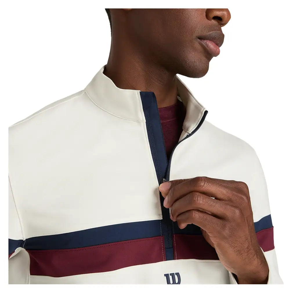 Men's Elevate Performance Half-Zip Tennis Top Sandrift