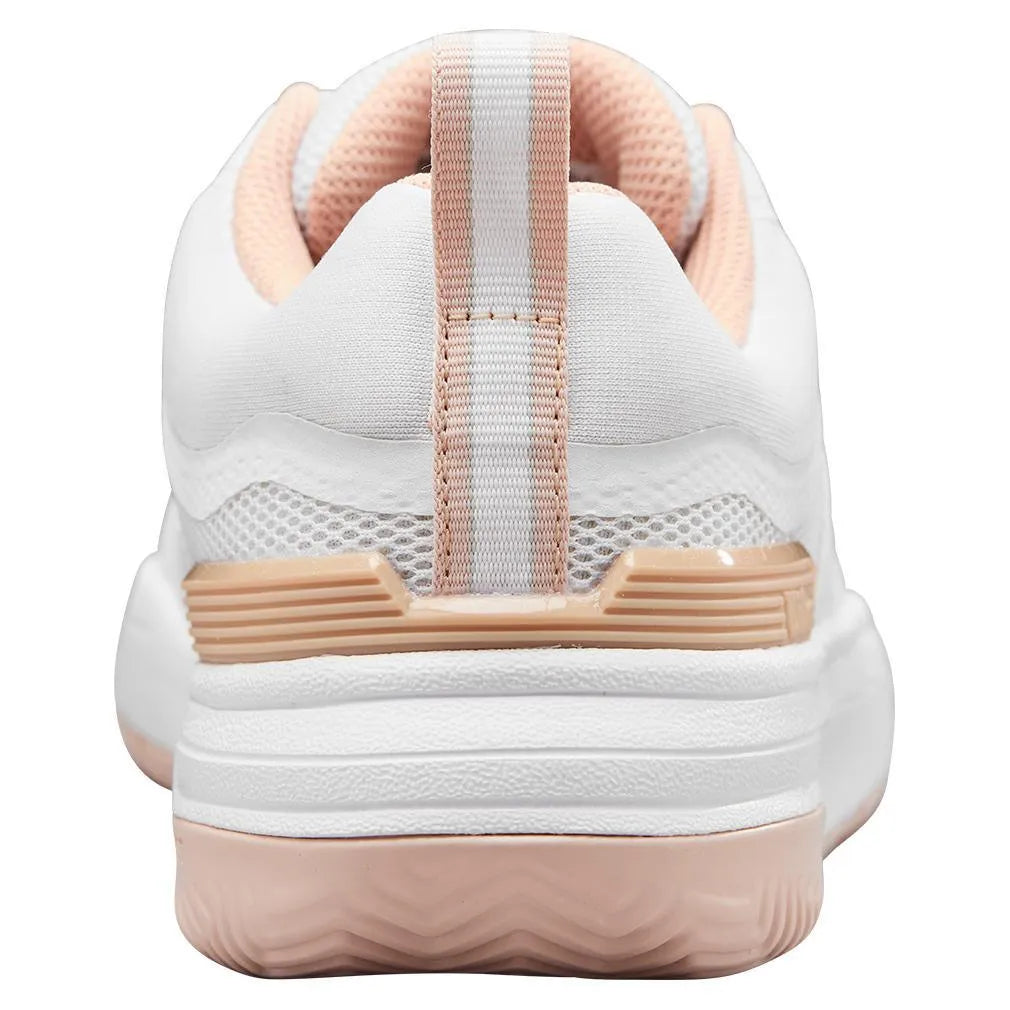 Women's Pickle Pro Pickleball Shoes White and Cameo Rose