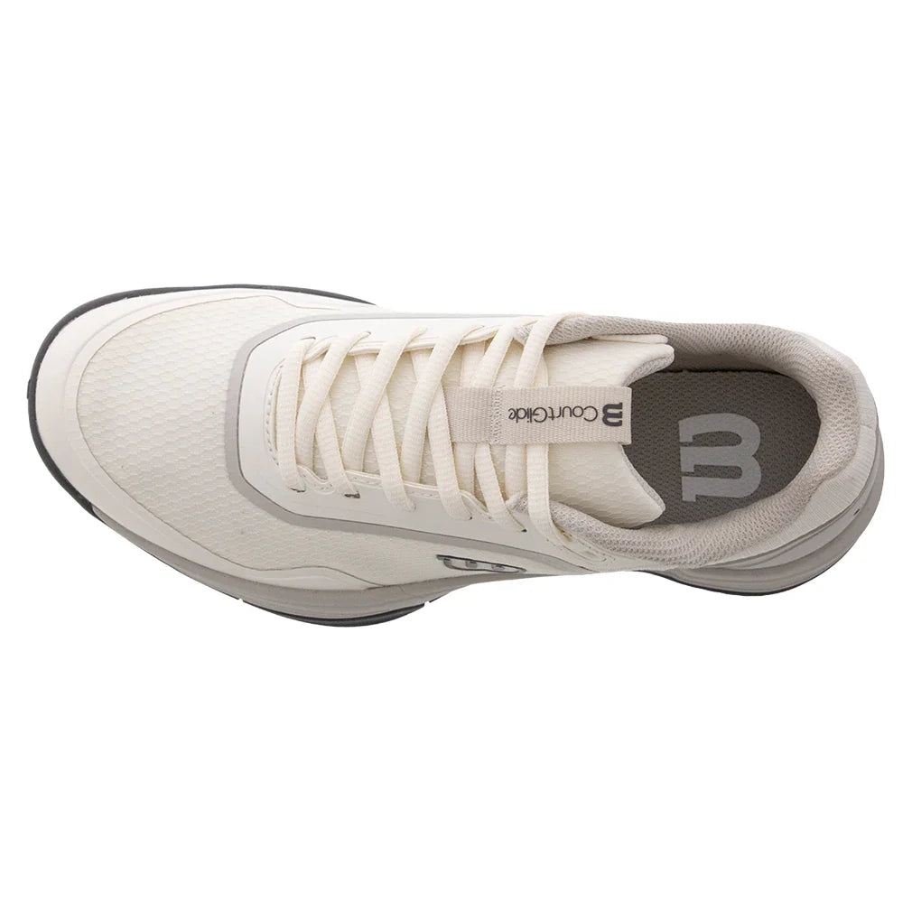 Women's CourtGlide Tennis Shoes White and Lunar Rock