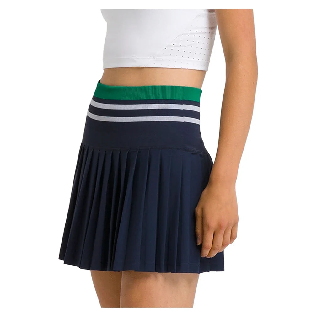 Women's Midtown Tennis Skort Classic Navy and Club Green