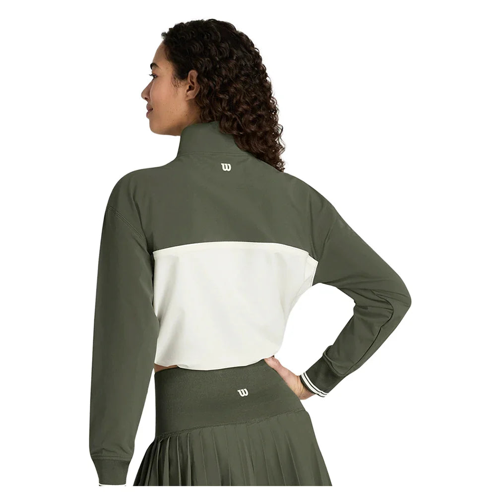 Women's Davenport Woven Tennis Pop Over Top Grape Leaf