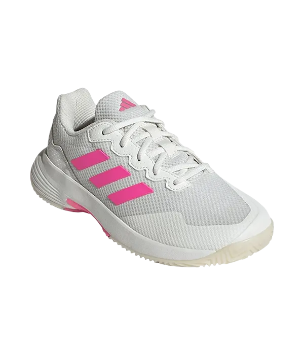 Padel Shoes Adidas GameCourt 2 Mujer Blanco/Rosa 2025