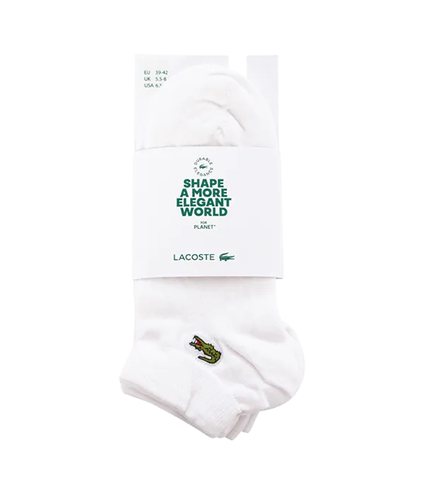 Socks Lacoste Cortos Blancos (Pack x3) 2025