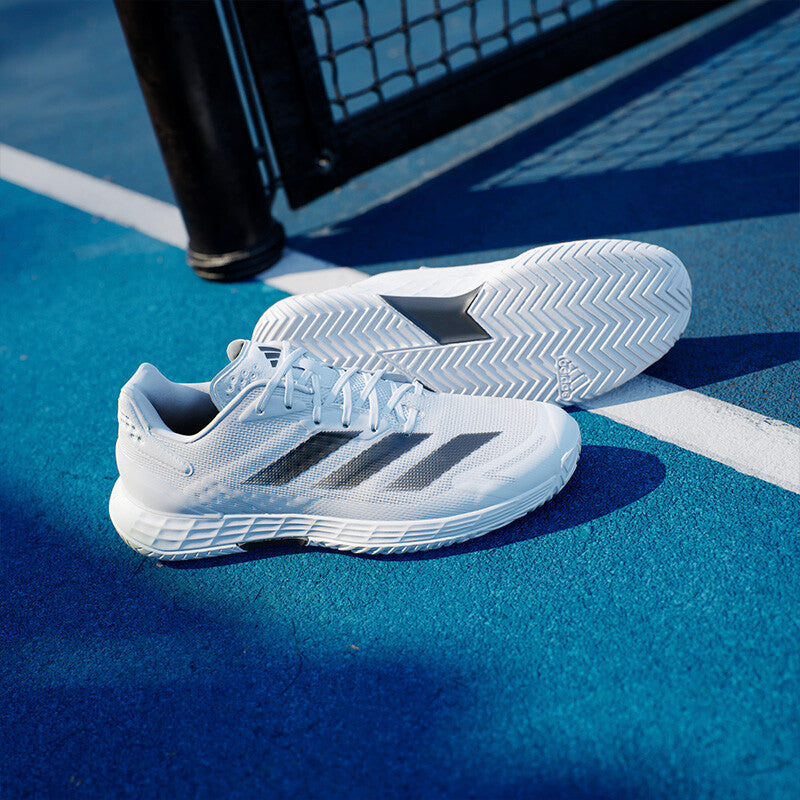 Adidas Defiant Speed 2 Men Padel Shoes | White & Black & Grey