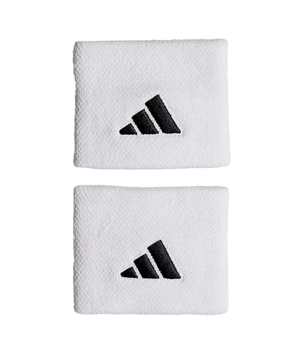 Wristbands Adidas Corta Blanca Logo Pequeño (x2) 2025