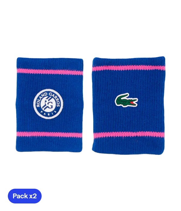 Wristbands Lacoste Roland Garros Azul Marino (Pack x2) 2025