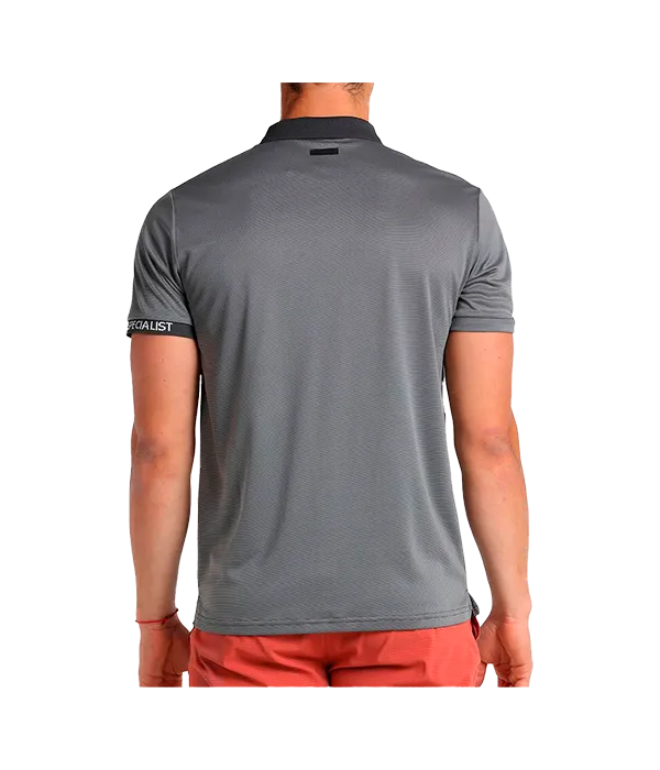 Polo Bullpadel UNETE Gris Cuello Oscuro