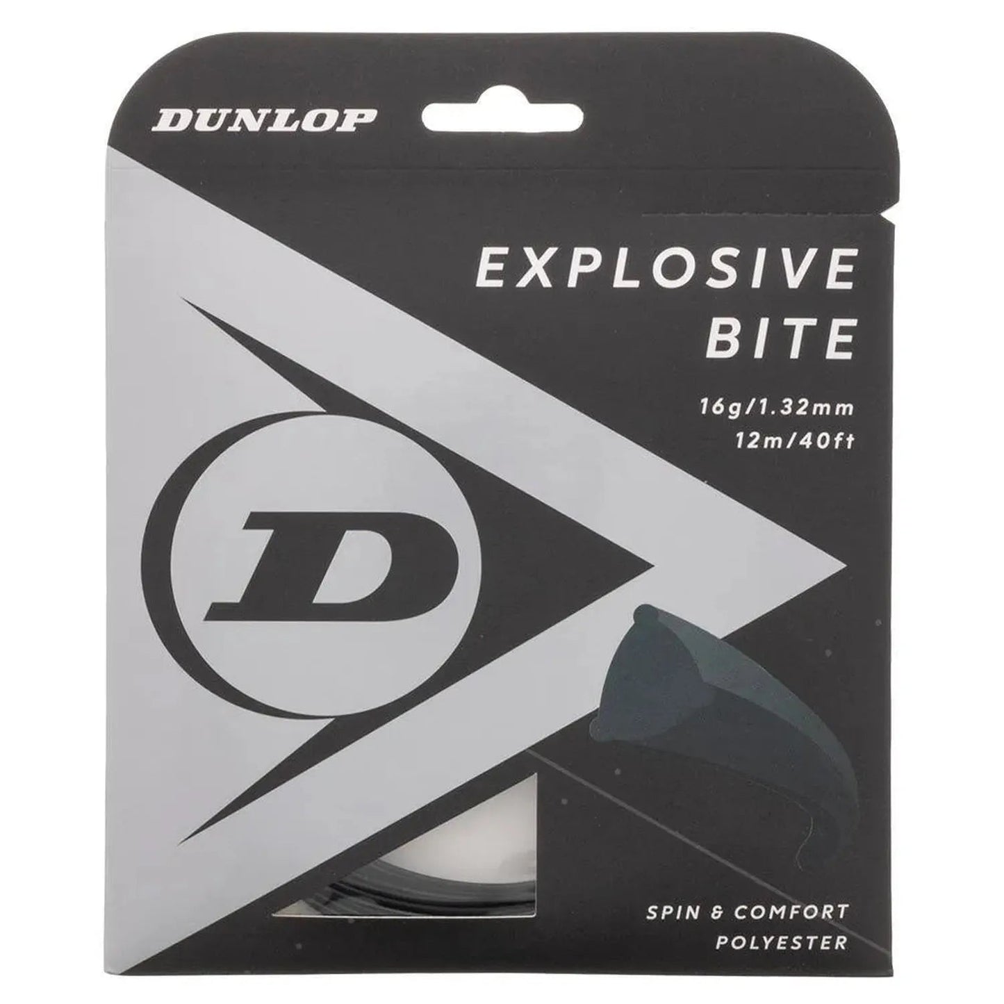 Explosive Bite Black 16G Tennis StringTienda Tennis