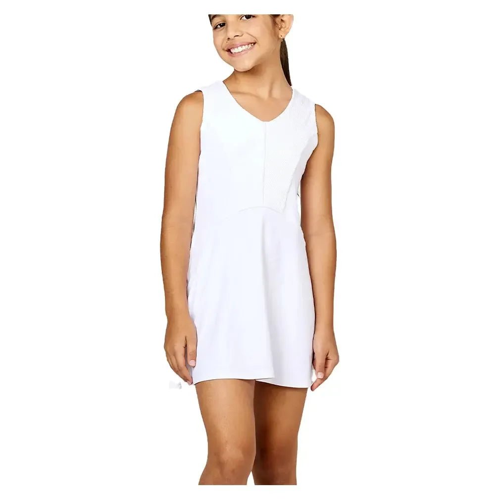 Girls' Tennis Dress WhiteTienda Tennis