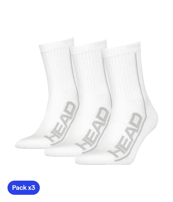 Socks HEAD Performance Crew White 2025 (Pack x3)