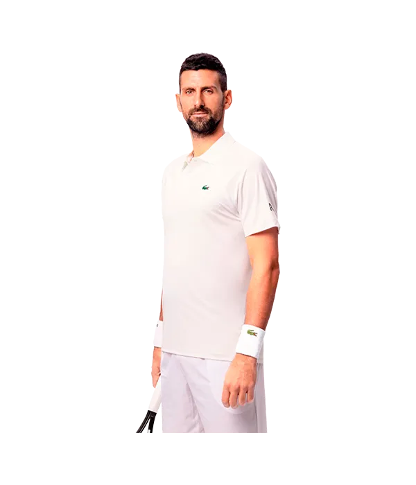 Polo Lacoste Novak Djokovic White 2025