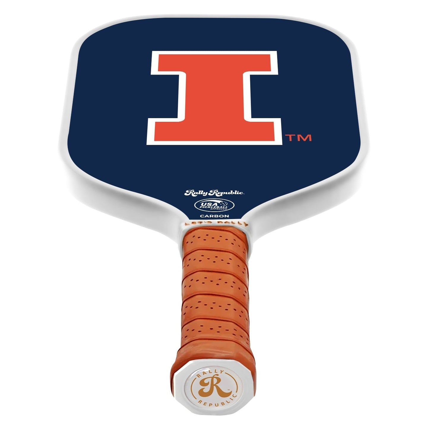 Rally Republic Pickleball Illinois Fighting Illini Blue Orange Block I Pickleball Paddle