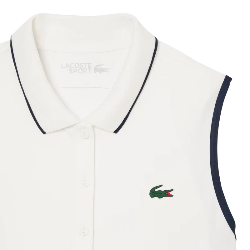 Vestido Lacoste Blanco/Azul Marino 2025