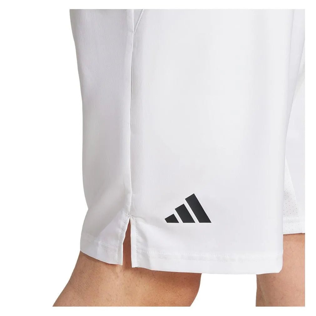 Men's Club 3 Stripe 9 inch Tennis Short WhiteTienda Tennis