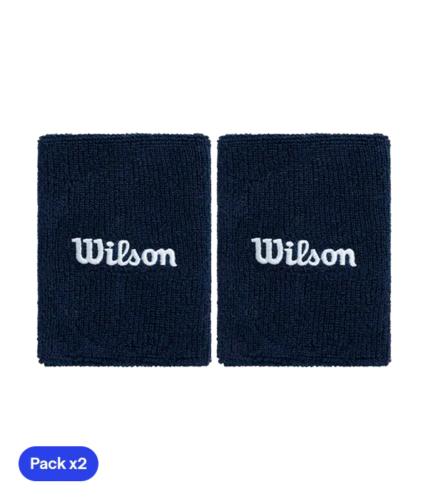 Wristband Largas Wilson Azul Marino 2025 (x2)