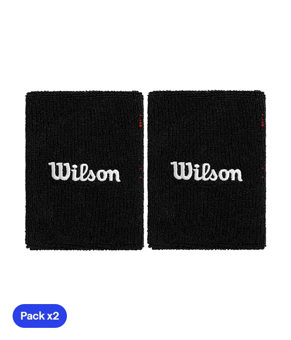Wristband Largas Wilson Negro 2025 (x2)