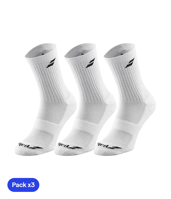 Socks Babolat White Junior (Pack x3)