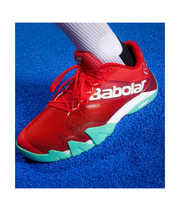 Padel Shoes Babolat Jet Premura Red/Electric Green Juan Lebrón