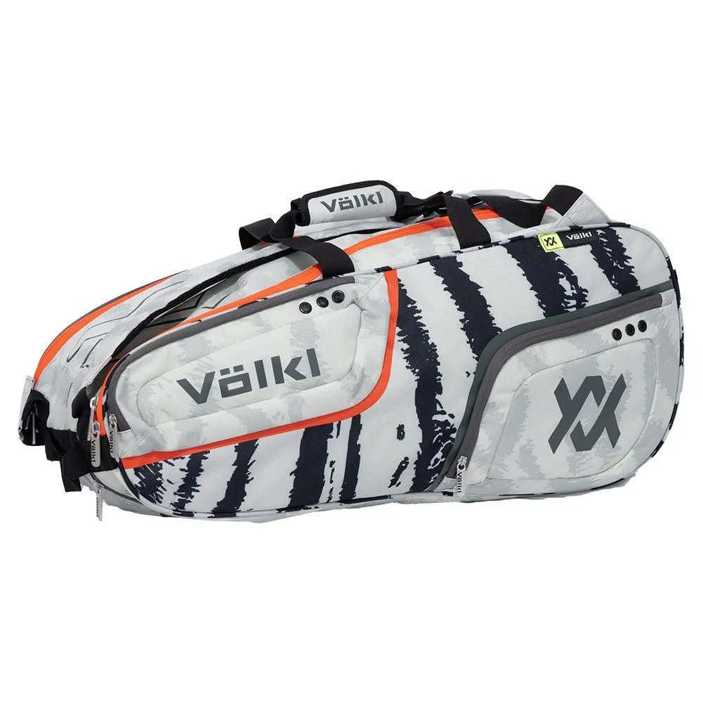 Tour Zebra 6 Pack Tennis Bag Ghost White and BlackTienda Tennis