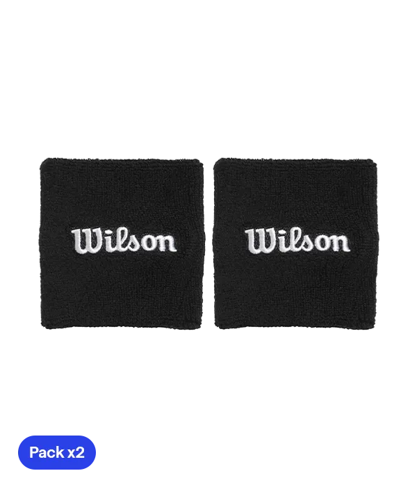 Wristband Cortas Wilson Negro 2025 (x2)