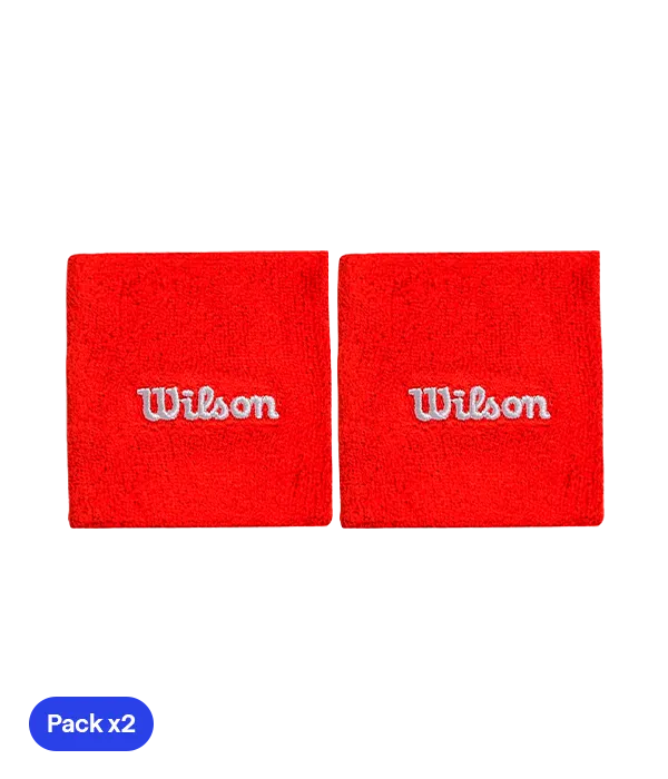 Wristband Cortas Wilson Rojo 2025 (x2)
