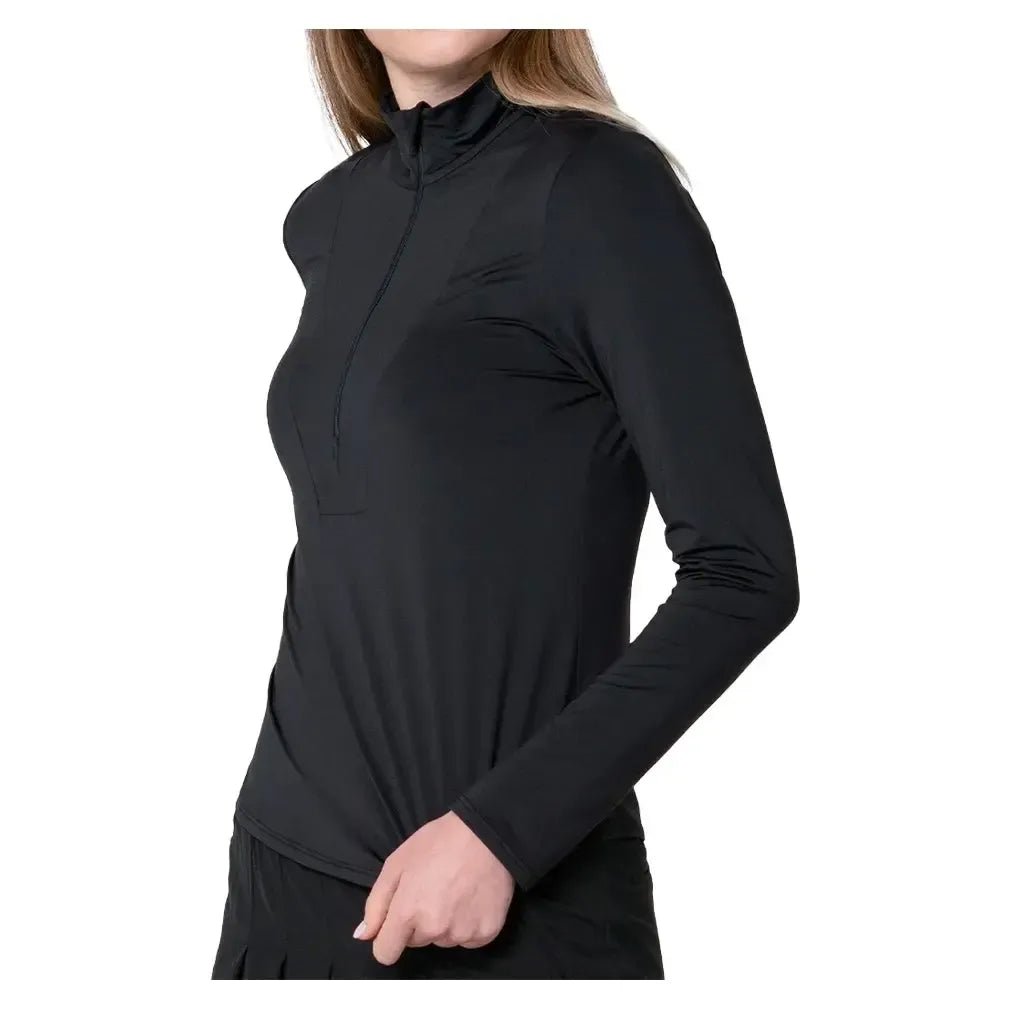 Women's LUV Free Play Zip Long Sleeve Tennis Top BlackTienda Tennis