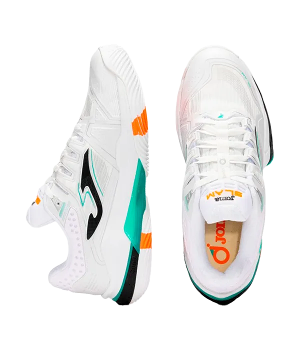Padel Shoes Joma Slam Men 2502 White/Turquoise 2025