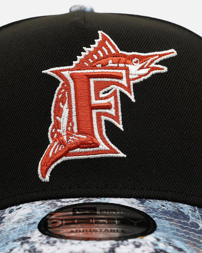 New Era Florida Marlins 'Earth Camo' 9FORTY A-Frame Snapback Black