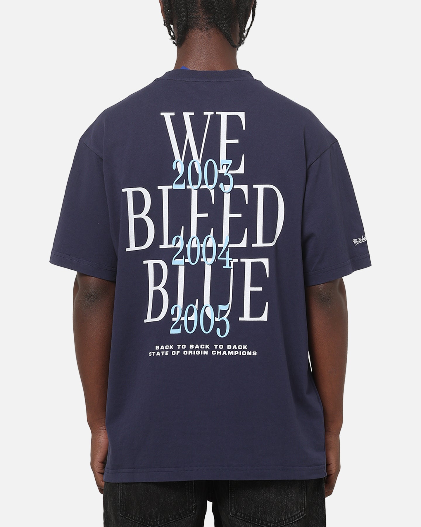 Mitchell & Ness New South Wales Blues We Bleed Blue T-Shirt Navy