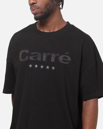 Carre Applique T-Shirt Solid Black