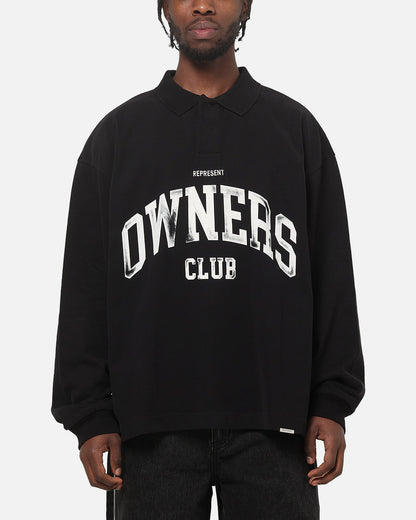 Represent Owners Rugby Top Jet Black