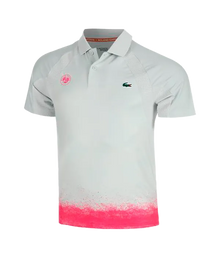Polo Lacoste Roland Garros Blanco/Rosa 2025