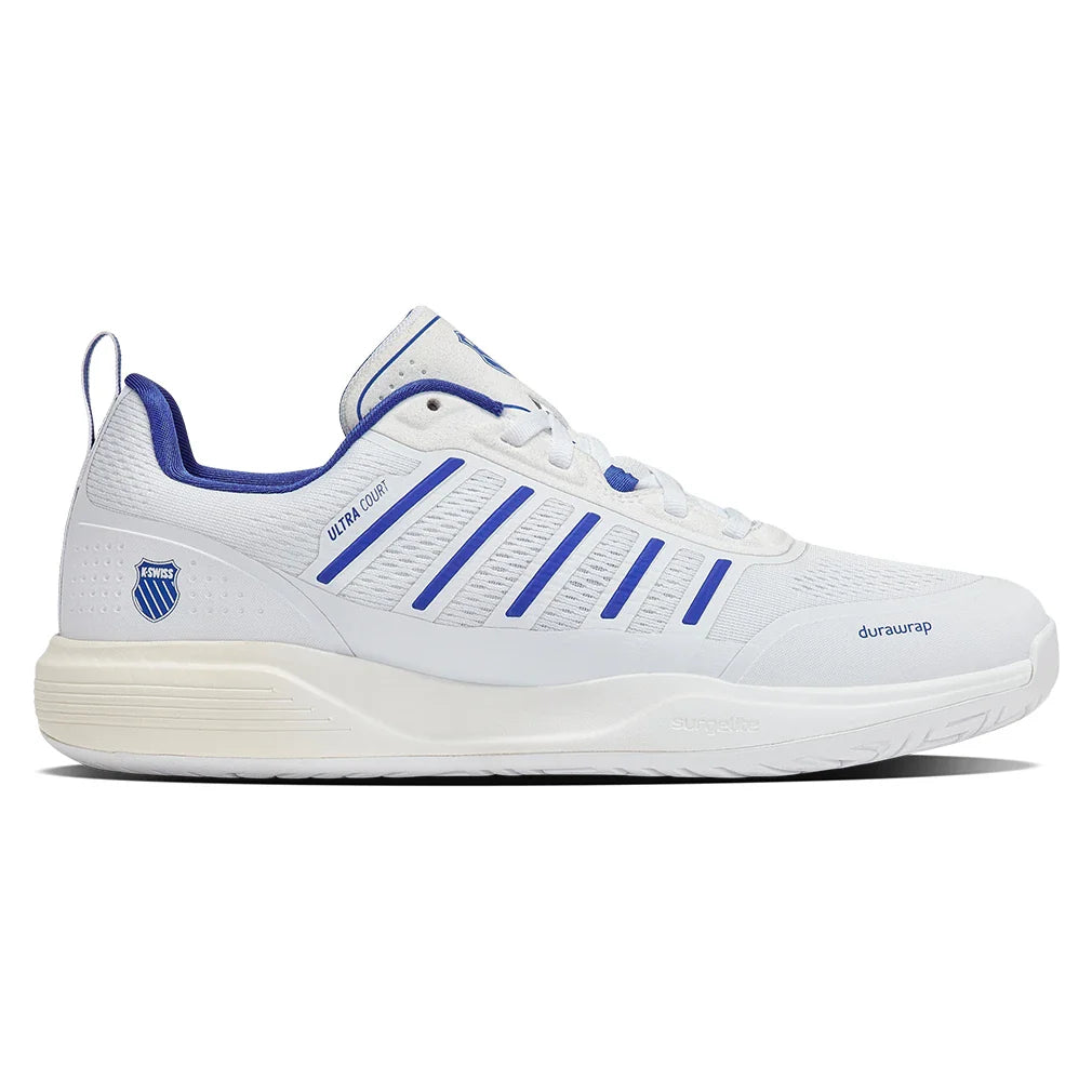 Men's Ultra Court Pickleball Shoes White and Dazzling Blue