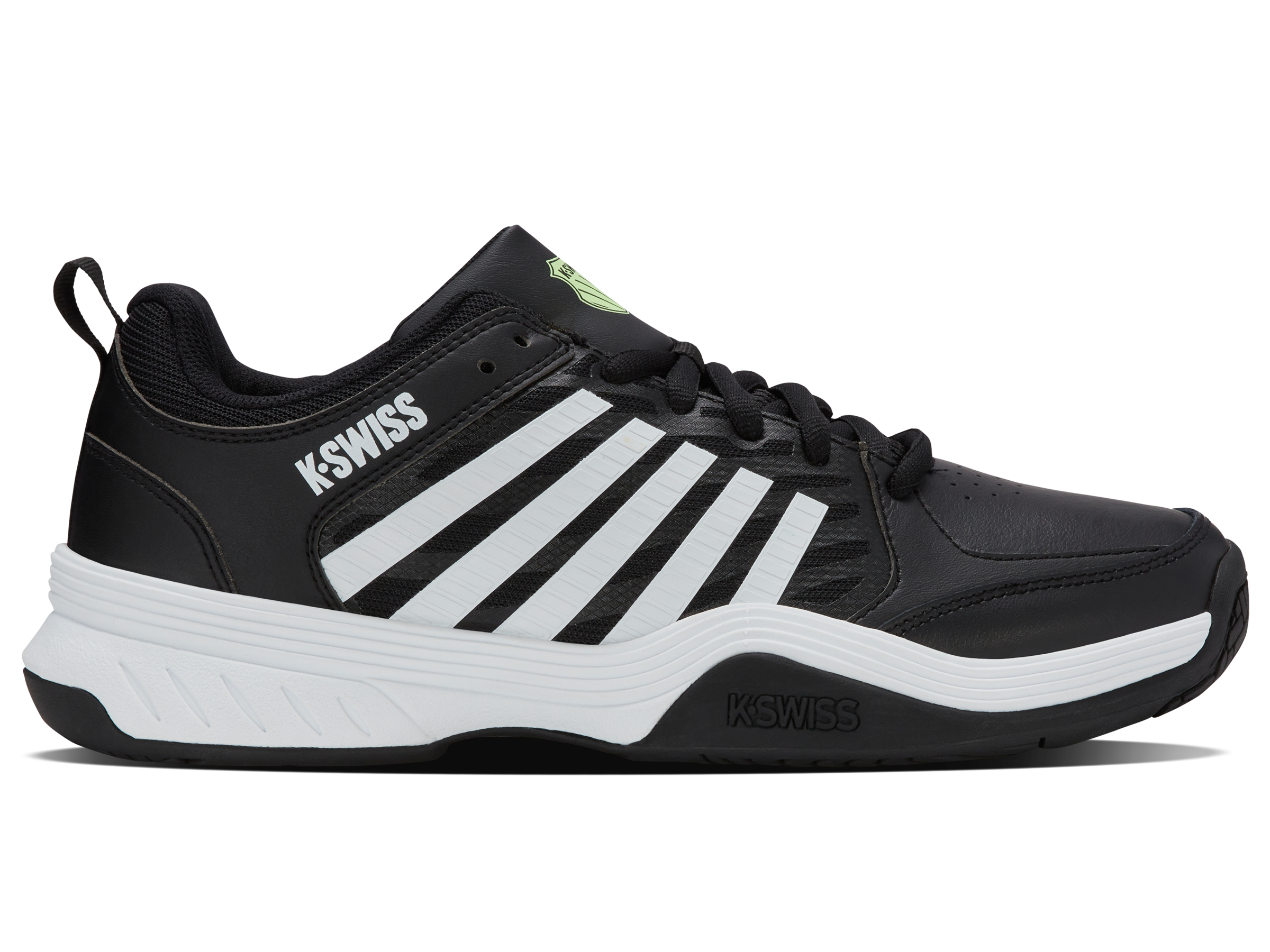 K-Swiss Men's Shoes Court Express 2 | Black/White/Soft Neon Green