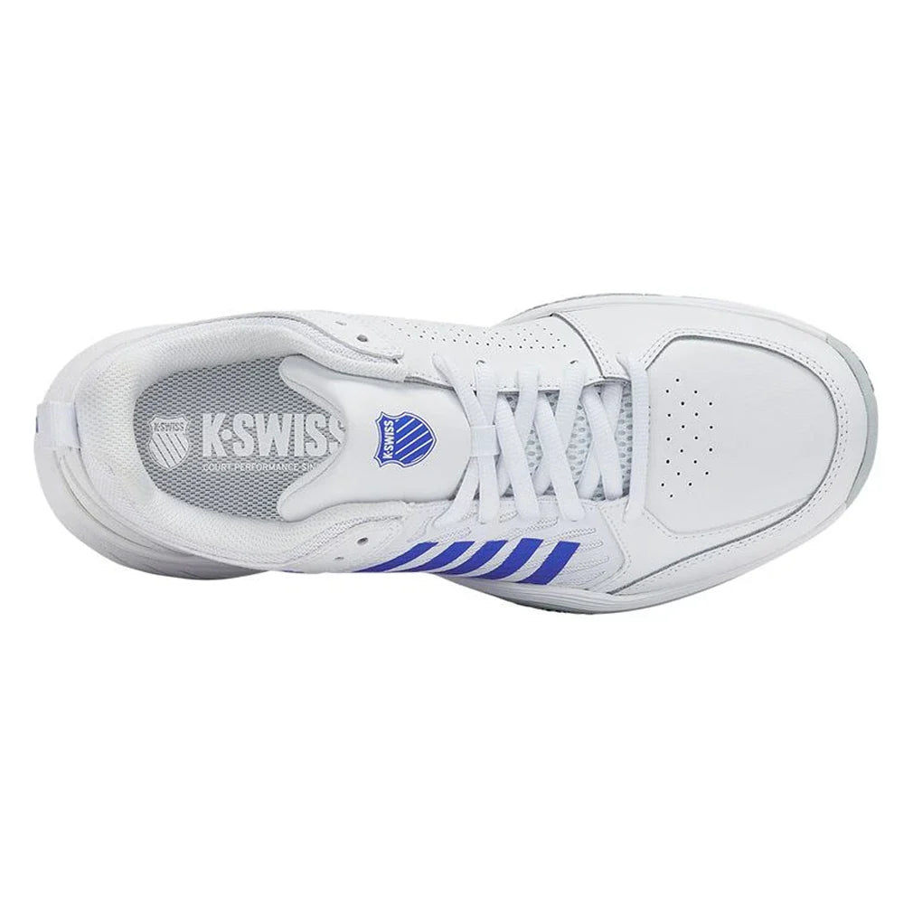 Men's Court Express 2 Tennis Shoes White and Dazzling Blue