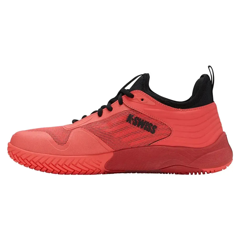Men's Hypercourt Pinnacle Tennis Shoes Neon Lava and Black