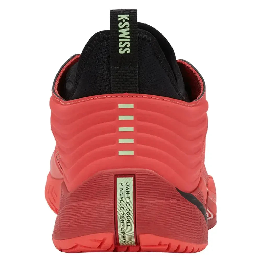 Men's Hypercourt Pinnacle Tennis Shoes Neon Lava and Black