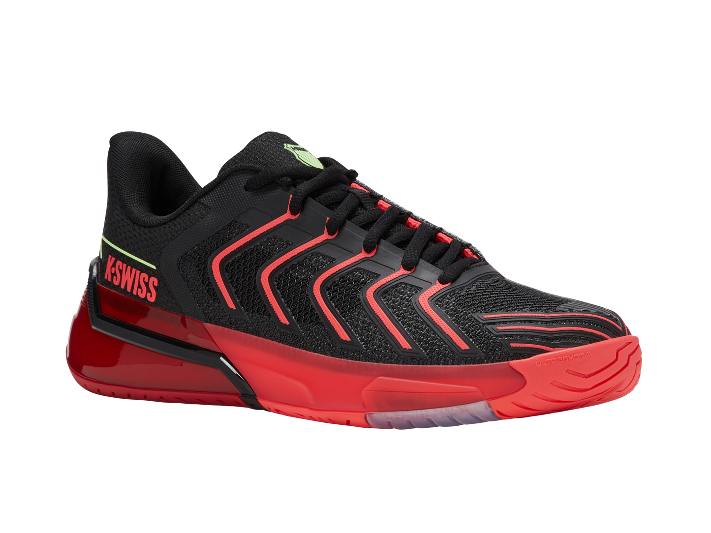 K-Swiss Men's Shoes Ultrashot 4 | Black/Neon Lava/Chili Pepper