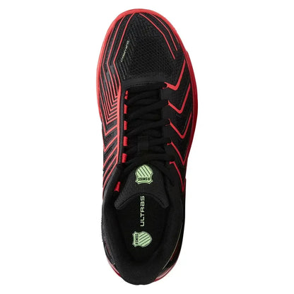 Men's Ultrashot 4 Tennis Shoes Black and Neon Lava