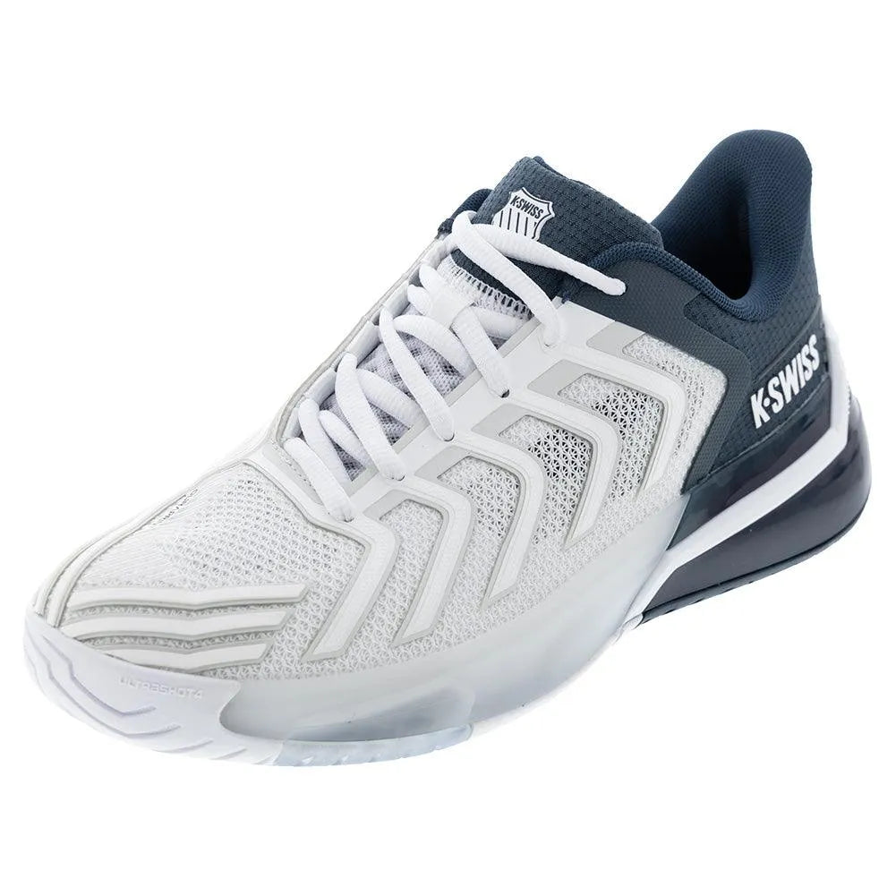 Men's Ultrashot 4 Tennis Shoes White and Stargazer-Footwear-K-Swiss-04437-129S25-Tennis Express
