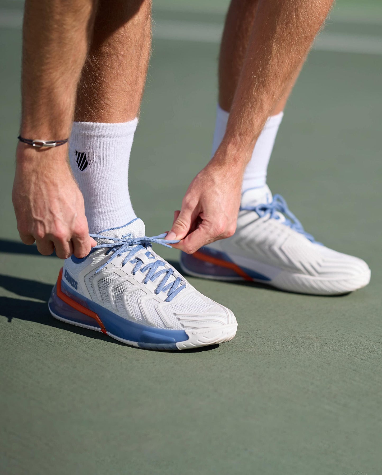 K-Swiss Men's Shoes Ultrashot 4 | Lucent White/Infinity/Scarlet Ibis