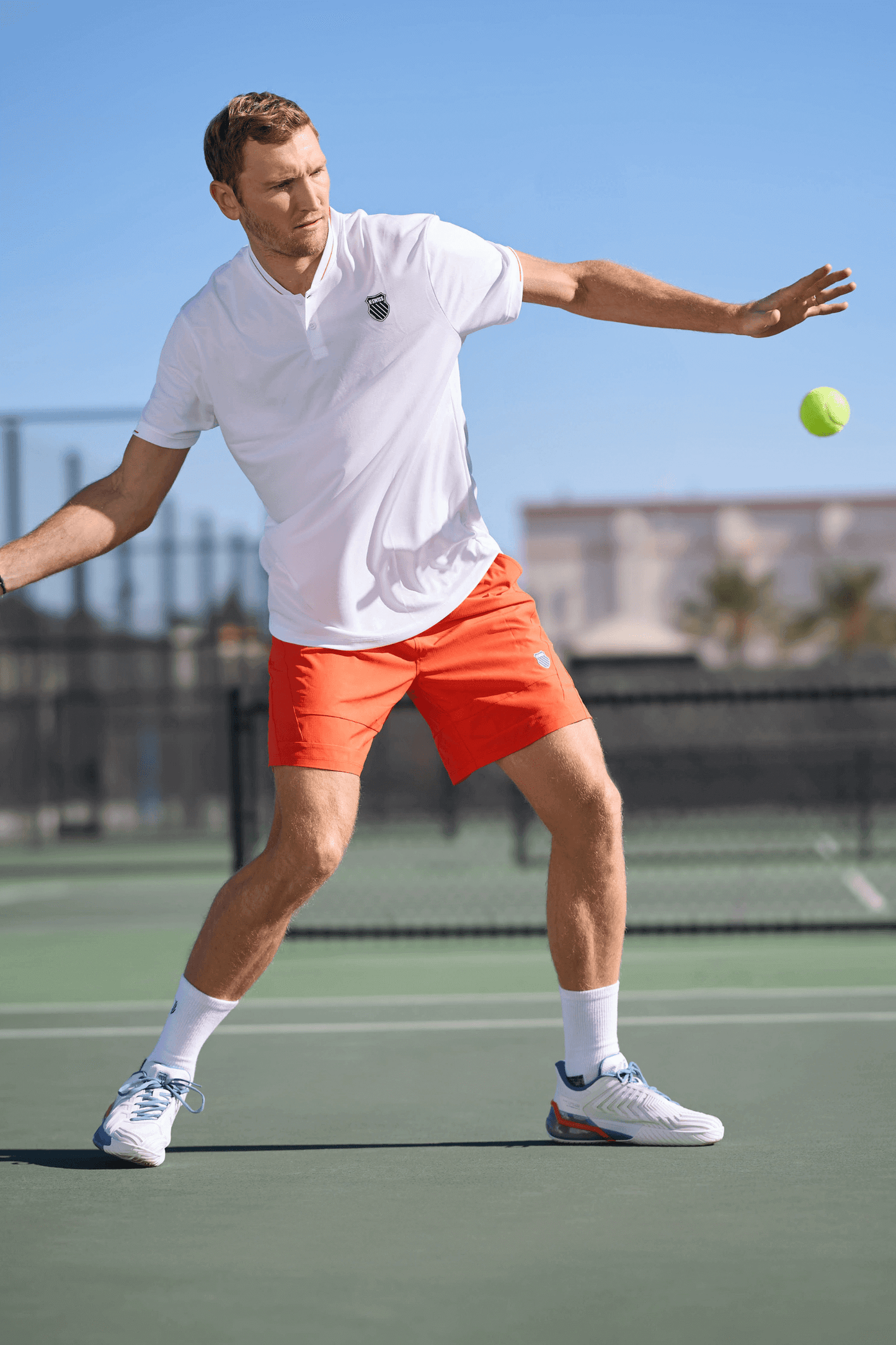 K-Swiss Men's Shoes Ultrashot 4 | Lucent White/Infinity/Scarlet Ibis