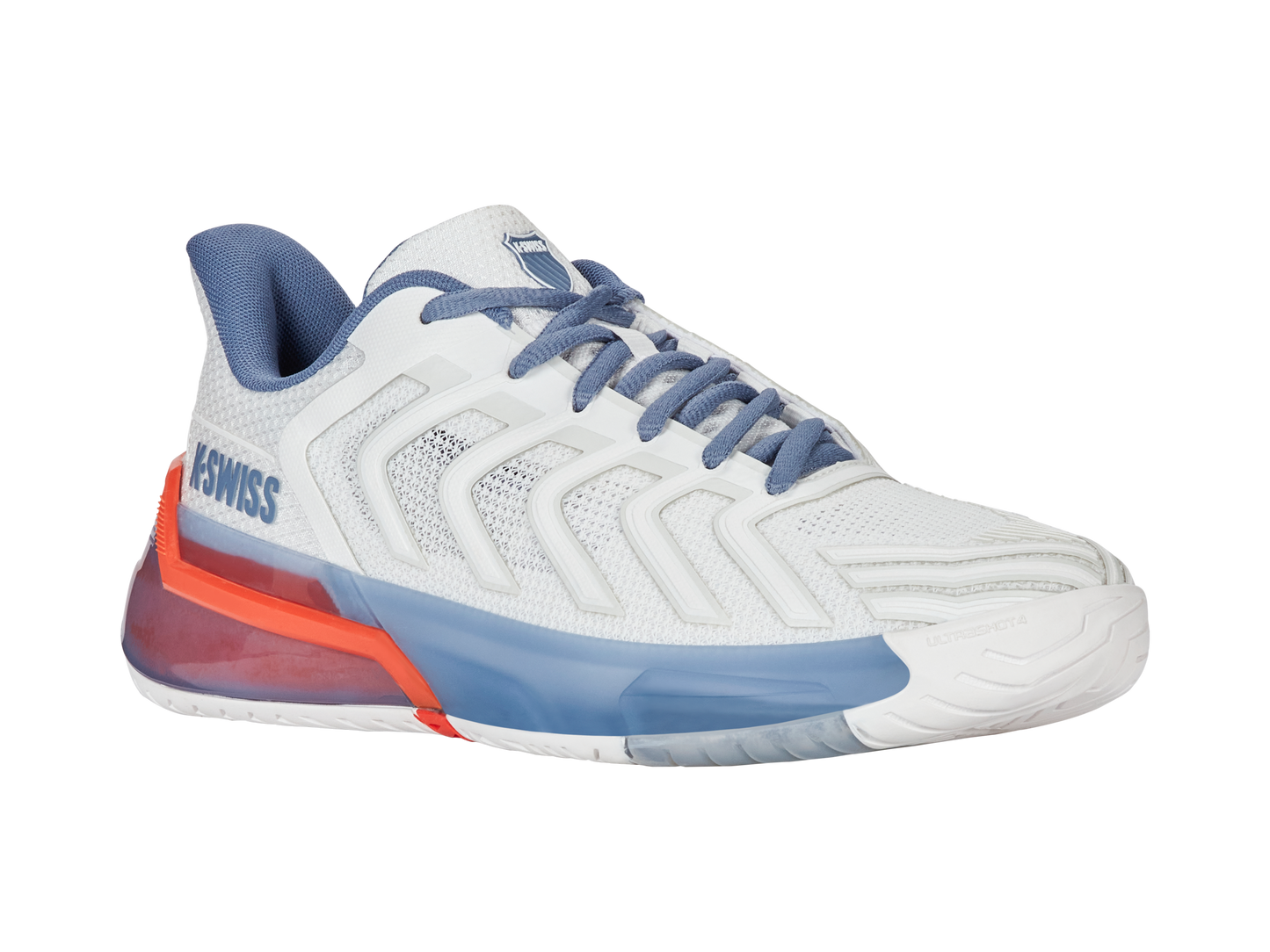 K-Swiss Men's Shoes Ultrashot 4 | Lucent White/Infinity/Scarlet Ibis