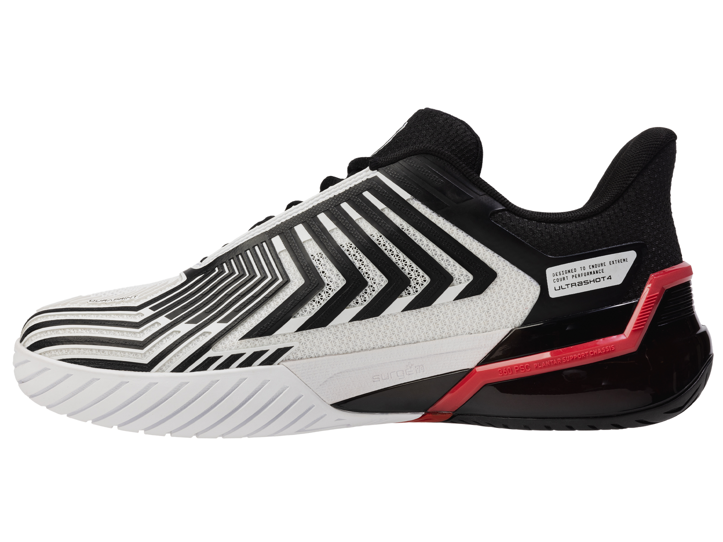 K-Swiss Men's Shoes Ultrashot 4 | White/Black/Mars Red