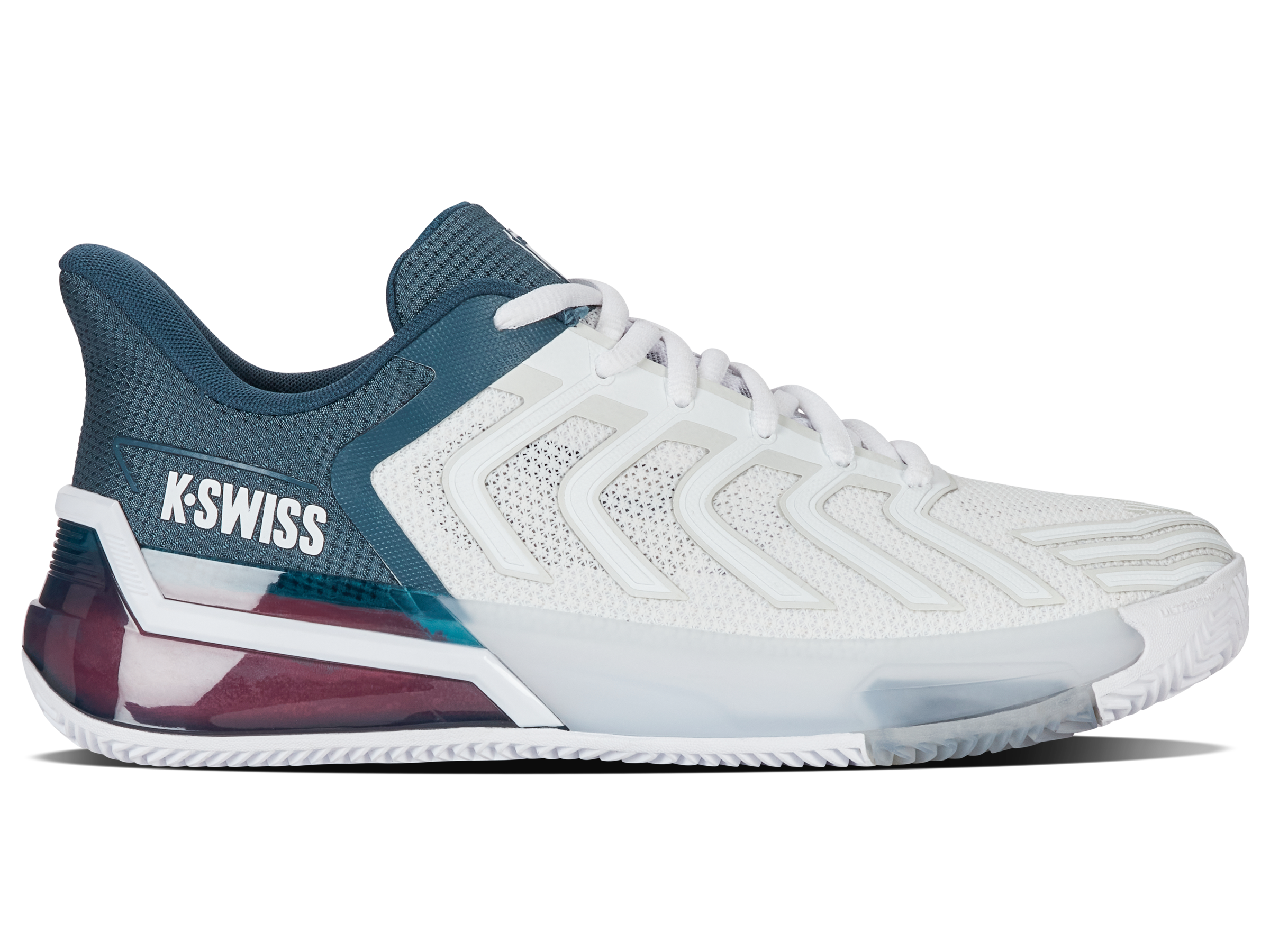 K-Swiss Men's Shoes Ultrashot 4 Clay | White/Stargazer/Neon Blaze