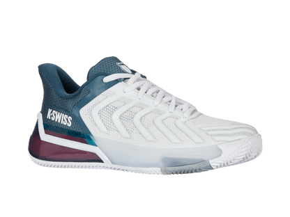 K-Swiss Men's Shoes Ultrashot 4 Clay | White/Stargazer/Neon Blaze