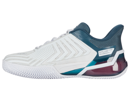 K-Swiss Men's Shoes Ultrashot 4 Clay | White/Stargazer/Neon Blaze